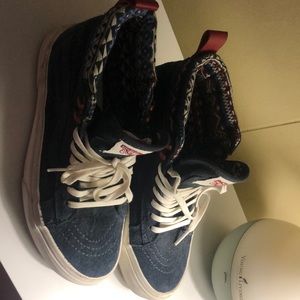 Vans high top navy /suede